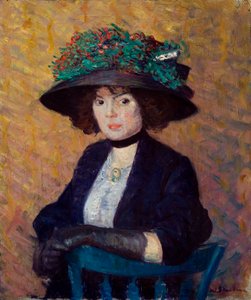 緑の帽子の女 作： William James Glackens