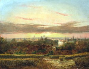 「ウォンズワース、ウェストミンスター、セントポールを遠くから見た眺め」c1849-1866. 作： William James Grant