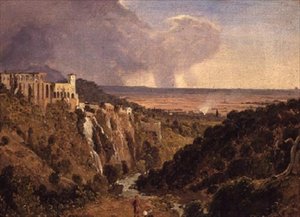 チボリとその向こうに広がる田園風景 作： William James Linton