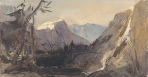 アルプスの風景、おそらくマッターホルン 作： William James Muller