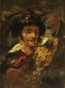 ビリーボタン-ブリストルのキャラクター（パネルに油彩） 作： William James Muller