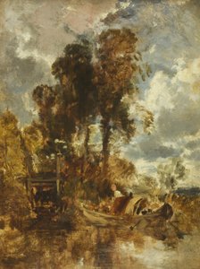 テムズ川のイールバスケット 作： William James Muller
