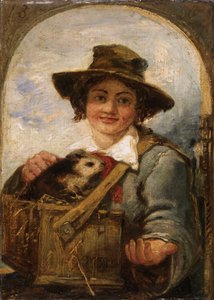 モルモットを連れたイタリアの少年 作： William James Muller