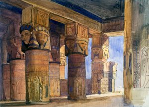 デンダーラ神殿、上部エジプト、1839年