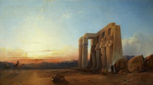 テーベのラメシアム、日没 作： William James Muller