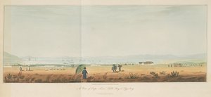 ケープタウン、テーブル ベイ、タイガーバーグの眺め。「南アフリカの内陸部の旅」vol. 1 作： William John (after) Burchell