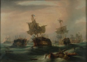 1805年10月21日、トラファルガーの海戦：「戦闘終了」1837年頃（油彩・キャンバス）