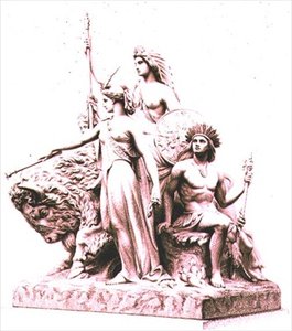 アメリカ、ハイド・パークのアルバート・メモリアルにあるジョン・ベル（1811-95）の大理石の群像からアーティストが彫刻したもので、ヴァーチュー・アンド・カンパニーから出版されています（彫刻）。 作： William John Roffe