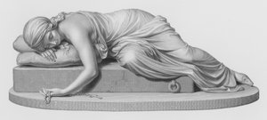 ハリエット・ホスマーの彫刻からW・ロフが彫ったベアトリーチェ・チェンシ（彫刻 作： William John Roffe