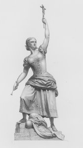 サラゴサの乙女、J・ベルの彫像からW・ロフが彫ったもの（エングレーヴィング 作： William John Roffe