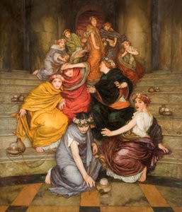賢いおとめと愚かなおとめのたとえ」（1899年）。 作： William John Wainwright
