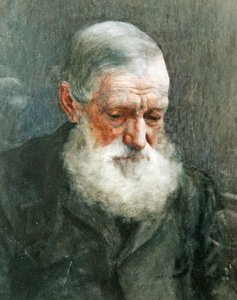 髭を生やした紳士の肖像」1880年頃（紙に水彩画） 作： William John Wainwright