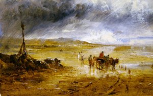 砂浜を渡る、雨天時