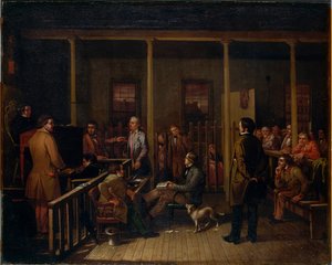 ミズーリ州の法廷、1852年 作： William Josiah Brickey