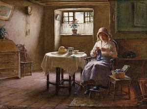 漁師の妻-ファイフシャーインテリア、 作： William Kay Blacklock