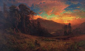 ロシア河の秋の夕暮れ 作： William Keith