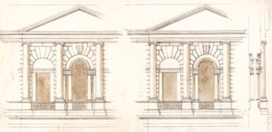 Treasury, Whitehall, Lontoo: Vaihtoehtoiset julkisivun korotukset 作： William Kent