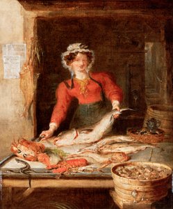 「魚屋」、c1830 作： William Kidd
