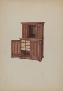 キャビネット、象牙の鍵穴付き、1937年頃 作： William Kieckhofel