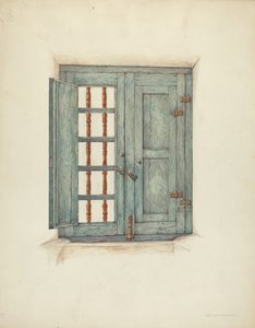 窓のシャッターとディテール、1939年頃