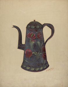トールウェア・コーヒーポット、1936年頃 作： William L Antrim