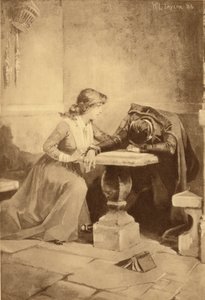 ドロテアは庭で夫を見つける（グラビア） 作： William Ladd Taylor