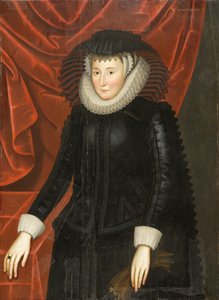 キャサリン・スマイス・スコット夫人の肖像（1564-1616年頃）、1625年頃（オークパネルに油彩） 作： William Larkin
