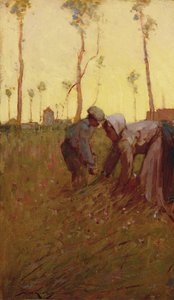 Hay Time (óleo sobre tela) 作： William Lee Hankey