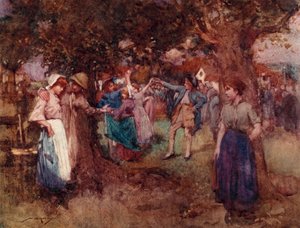 Oliver Goldsmith による The Deserted Village のイラスト (カラーリソ) 作： William Lee Hankey