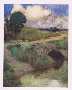 涼しげな小川、草に覆われた緑 (リソ色) 作： William Lee Hankey
