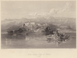 イタリア・グアルダ湖畔のイゾラレッキ（彫刻作品 作： William Leighton (after) Leitch