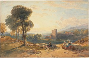 風景、イタリア、1872年。 作： William Leighton Leitch