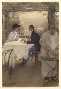 ペール・ラパンのあずまやには、彼らのためにテーブルが用意されていた 作： William Leroy Jacobs