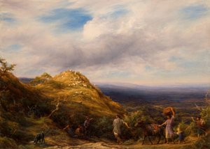 木造の谷と丘、1865年。 作： William Linnell