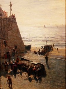 ネットの乾燥 作： William Lionel Wyllie