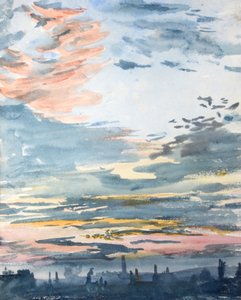 街の夕暮れ