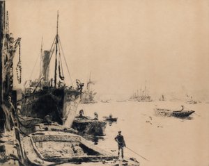 セント キャサリンズ ワーフ 作： William Lionel Wyllie