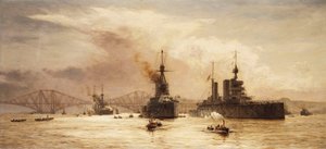 1917年、ユトランドの戦いに向けてフォースを去った最初の戦隊