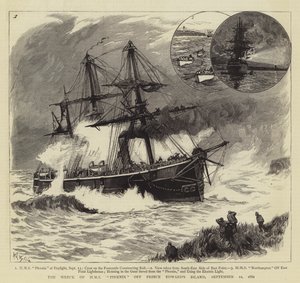 1882年9月12日、プリンスエドワード島沖のHMSフェニックスの難破船