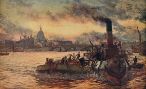 市を牽引、c1870-1880、c1915 作： William Lionel Wyllie