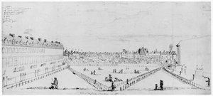 リンカーンズインフィールズ、1660年頃（ペンとインクで描く） 作： William Lodge
