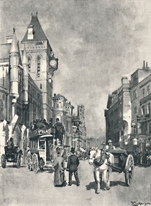 法廷を示すフリートストリート、1891