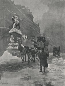 ホルボーンサーカス-冬の朝、1891 作： William Luker