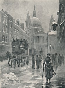 冬の朝のラドゲートヒル、1891年 作： William Luker