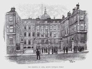 The College of Arms, Queen Victoria Street（リトグラフ版 作： William Luker
