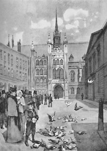 ギルドホール、正面出口、1891 作： William Luker