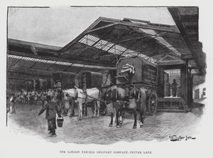 The London Parcels Delivery Company, Fetter Lane (litho) 作： William Luker