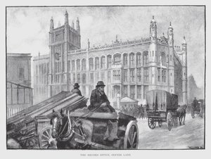 The Record Office, Fetter Lane (litho) 作： William Luker