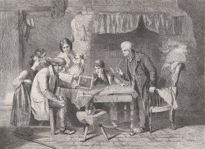 祖父の肖像画（『イラストレイテッド・ロンドン・ニュース』1862年1月4日号より 作： William Luson Thomas