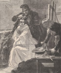 La Toilette des Morts（1863年7月25日のイラストレイテッド・ロンドン・ニュースより）。 作： William Luson Thomas